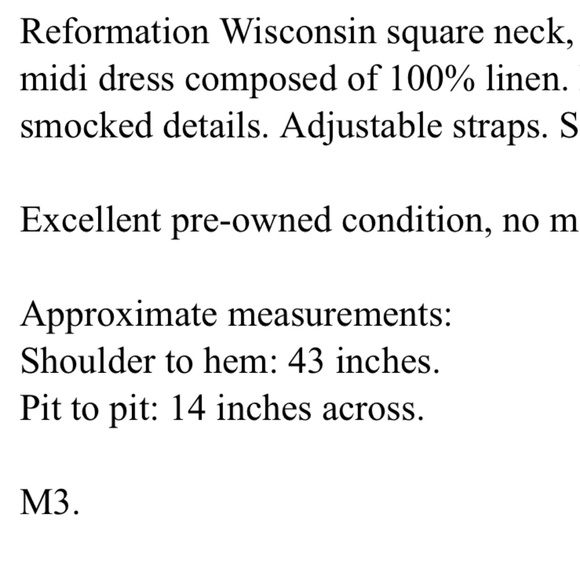 Reformation black linen slit dress - Picture 7 of 7